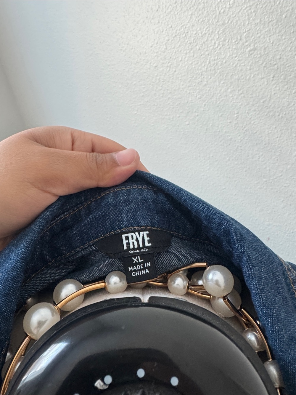 Frye Dark Blue Denim Shirt Dress - Picture 2 of 2